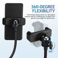 Mic Stand Phone Holder 360 Degree Rotatable Universal Clamp for Cellphone Tablet Live Streaming Recording Video Shooting