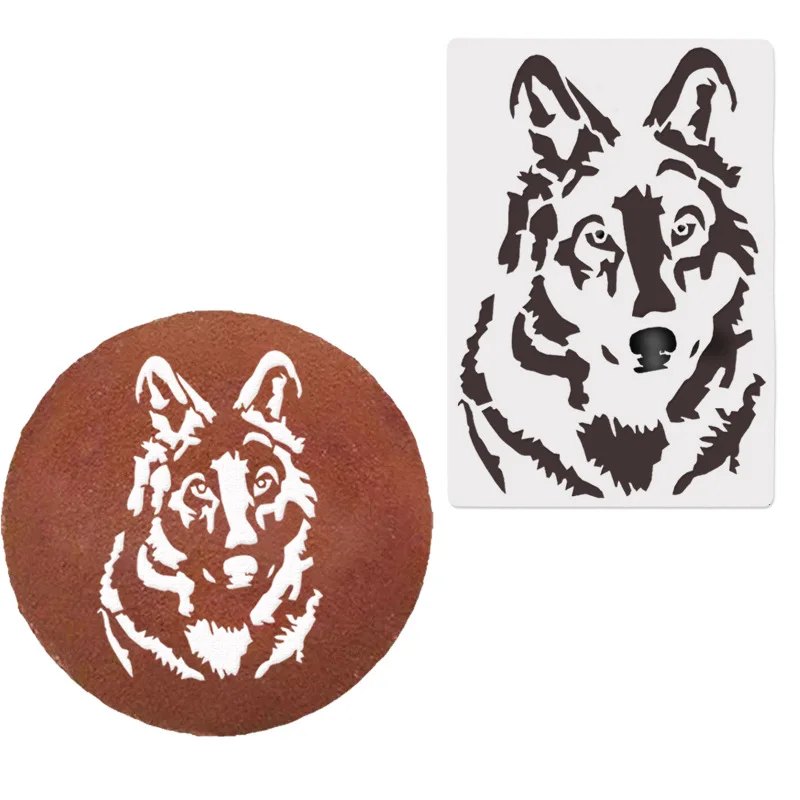 18*26cm Lobo DIY Layering Stencils para scrapbook/álbum de fotos Pintura Scrapbook Coloring Embossing Album Modelo Decorativo