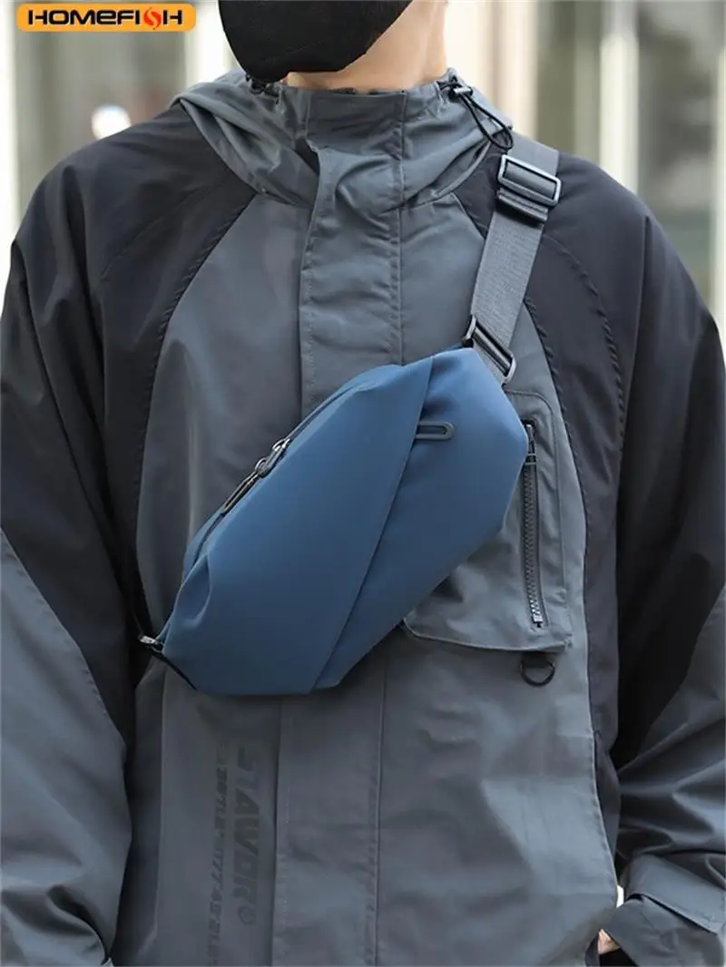 HOMEFISH Trendy Sports Crossbody Waist Bag for Men, Waterproof and Practical Multi-function Bag, Daily Commute Casual view 5