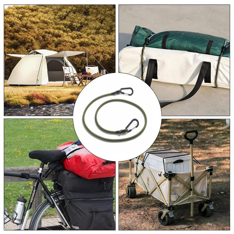 30-210cm 7mm Packing Ropes Elastic Bungee Cords with Silver Hooks Stretch Lightweight for Bikes Car Luggage Roof Rack Strap