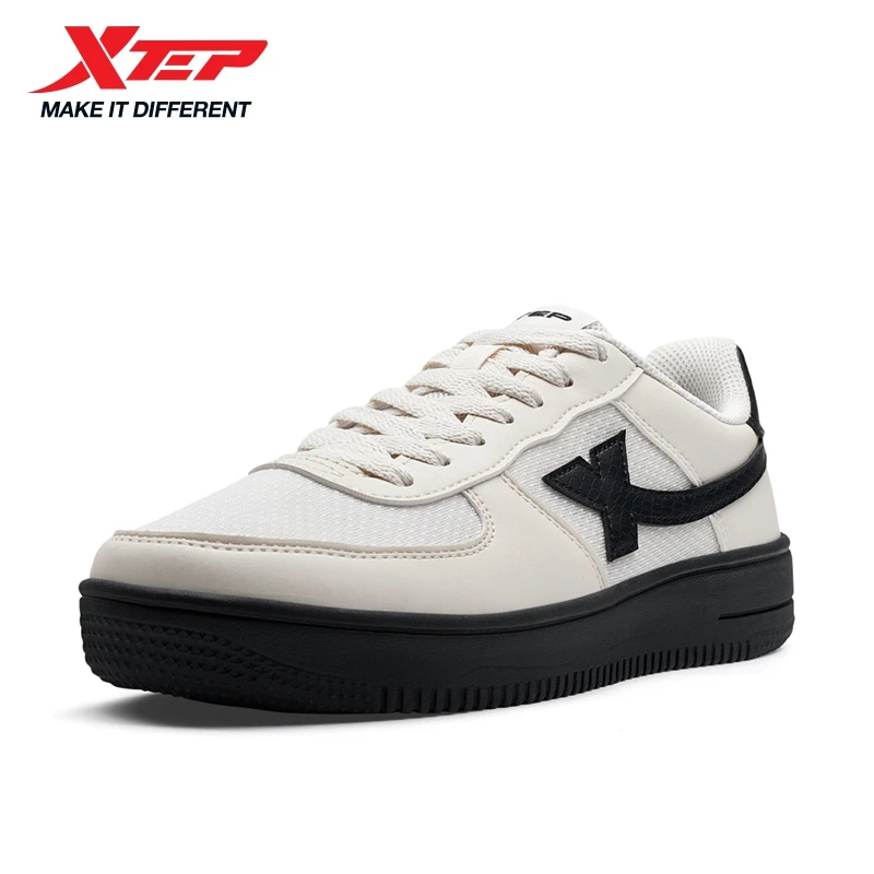 XTEP Men's Fashionable Casual Shoes, Daily Commuting Thick Soled Sports Shoes Comfortable  Board Shoes 874219319851