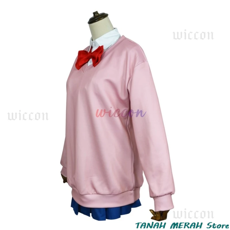 Momo Ayase Cosplay Costume Anime Dandadan Pink Skirt School Uniform Disguise Suits Halloween Carnival Clothes for Adult Women