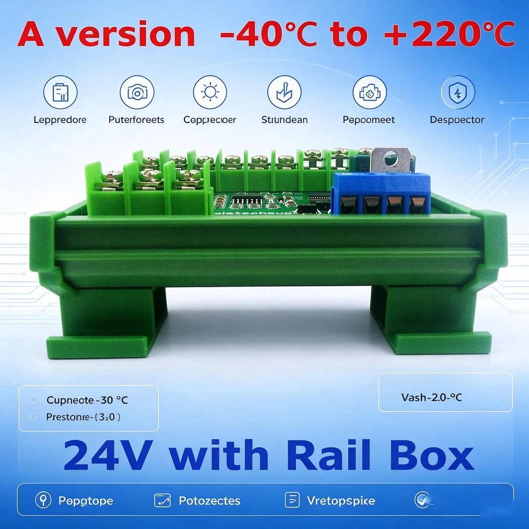 4CH PT100 RTD Temp Acquisition Module,-40C-500C RS485 Modbus RTU Industrial Paperless Recorder Sensor Board