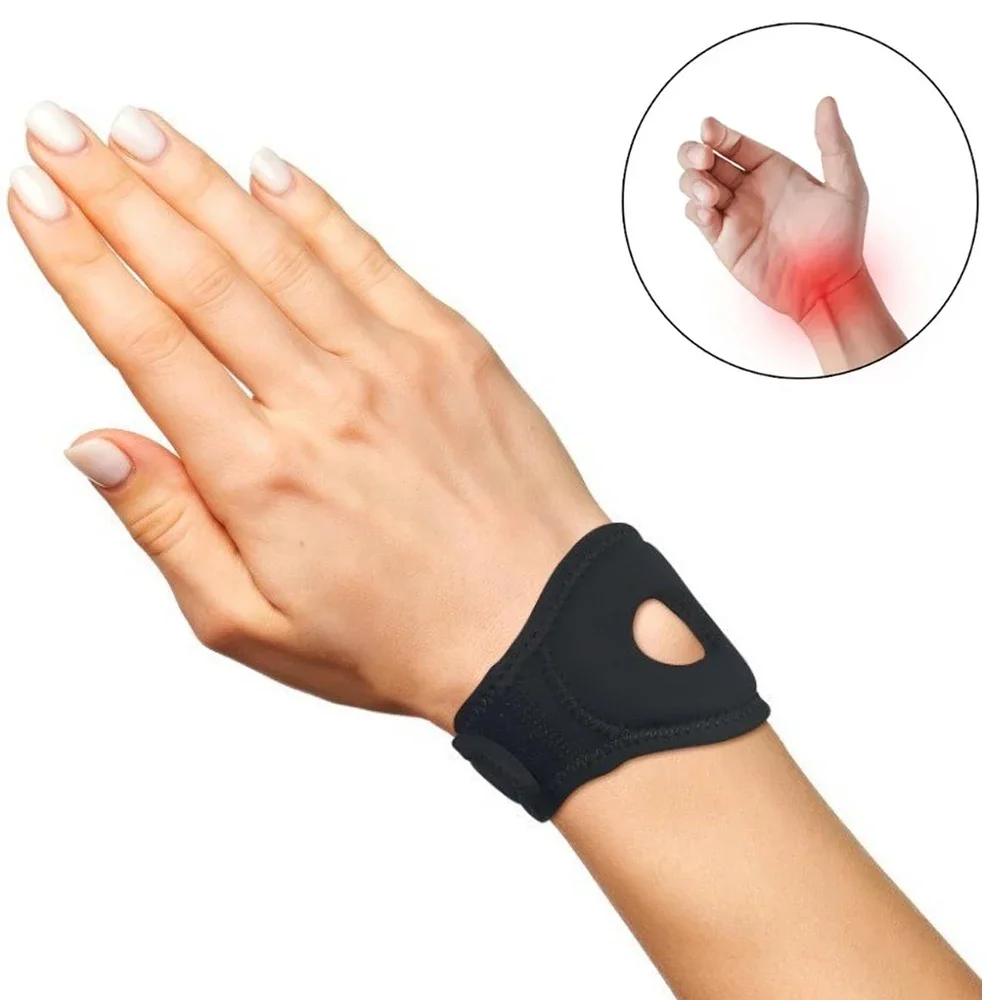 Soporte de muñeca para lágrimas TFCC, muñequera ajustable con almohadilla de anillo suave para el dolor de muñeca de la cara ulnar, entrenando,