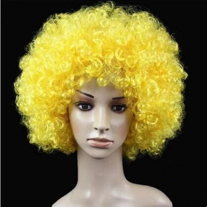 Carnival Colorful Amazing LED Explosion Curly Wig Glowing Clown Hair Wig Cosplay Costume Birthday Wedding Props