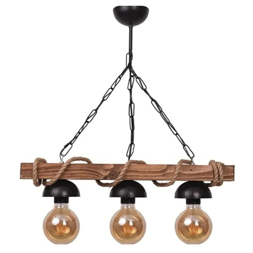 

Wooden chandelier rope ceilling lamp elegant decoration first quality handmade authentictic home decoration durable material