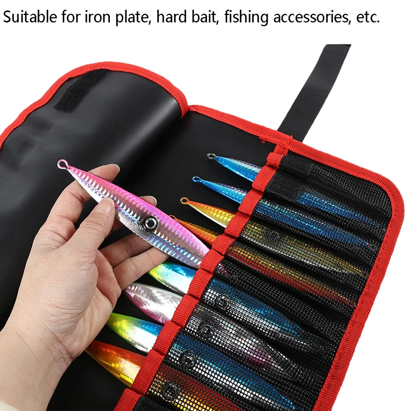 Waterproof Fishing Lure Jig Protection Bait Bag Fishing Lure Bag 12 Slots Fishing Bag Lure Organizer Bait Storage Bag