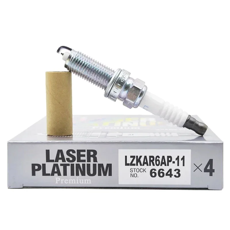 

4/6PCS 6643 LZKAR6AP-11 Platinum Spark Plug for Cube Z12 Micra IV K13K Note E11 E12 1.2L 1.6L HR16DE HR12DE Car Candles