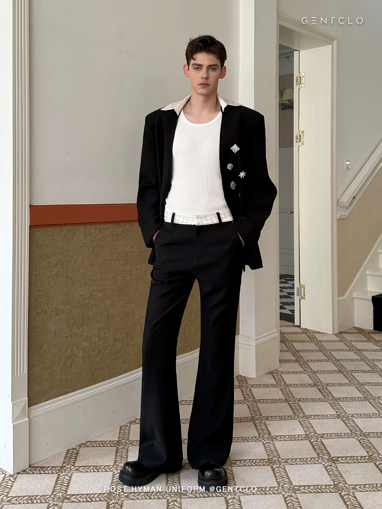 

Men's Design-Sense Fashionable Trendy Casual Pants Micro Flared Versatile Long Trousers