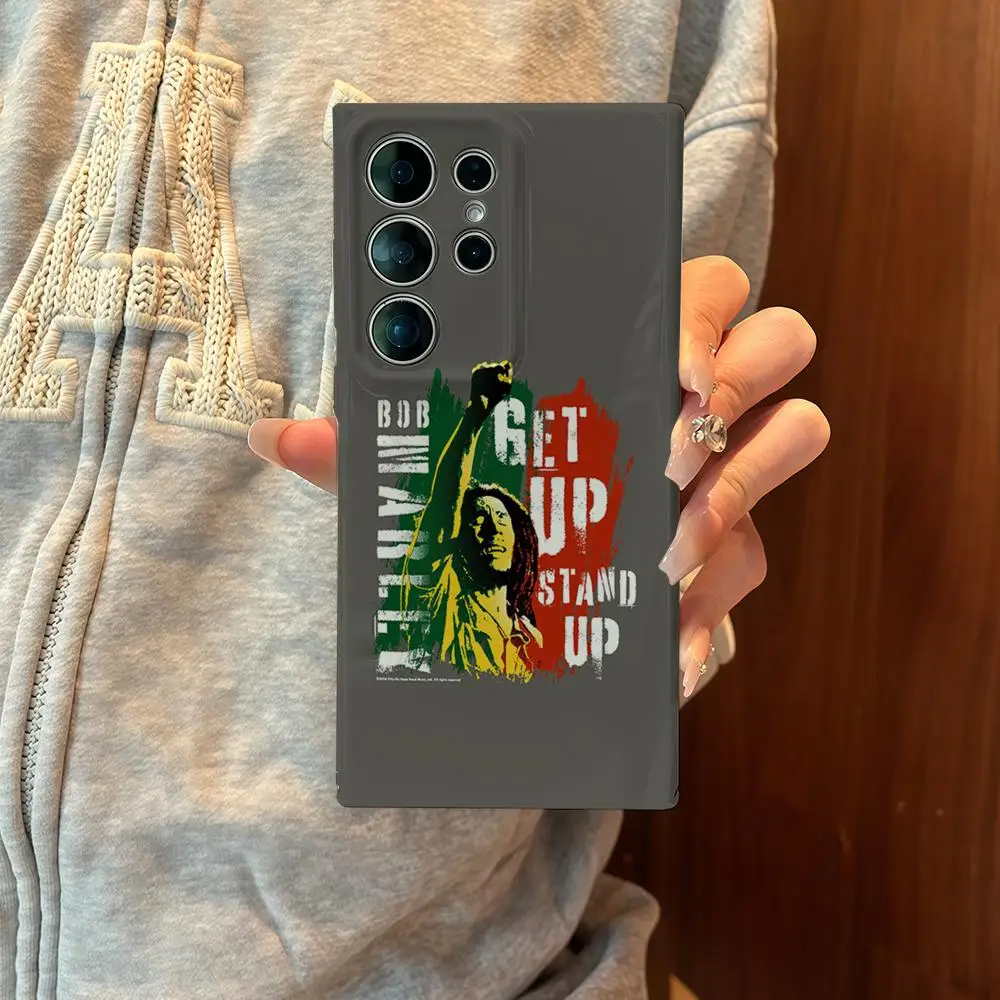 Bob Marley Phone Case For Samsung S25 Shell GalaxyS24Ultra 23plus S22 21 A56 36 Glossy Film Hard PC Cover