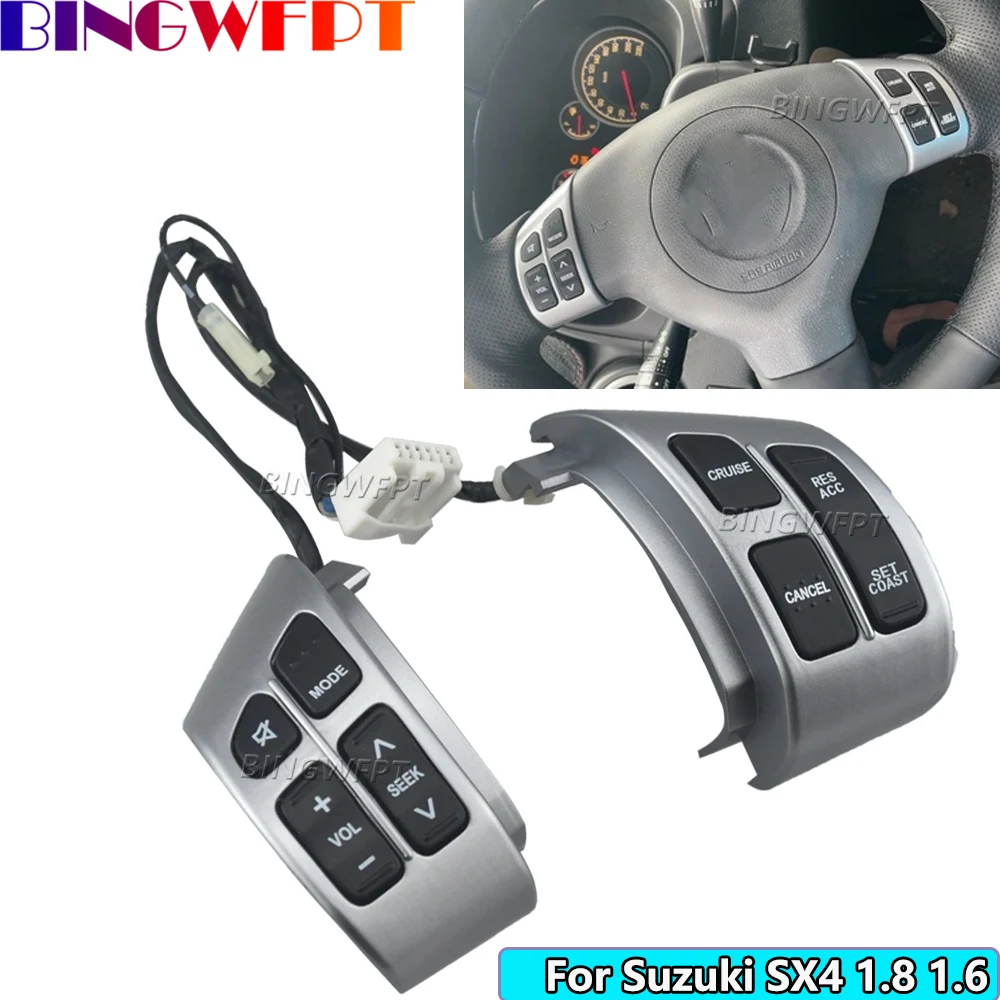 

For Suzuki SX4 1.8 1.6 2009-2013 Cruise Control Switch Volume Adjust Button Car High Quality Steering Wheel Button No Backlight