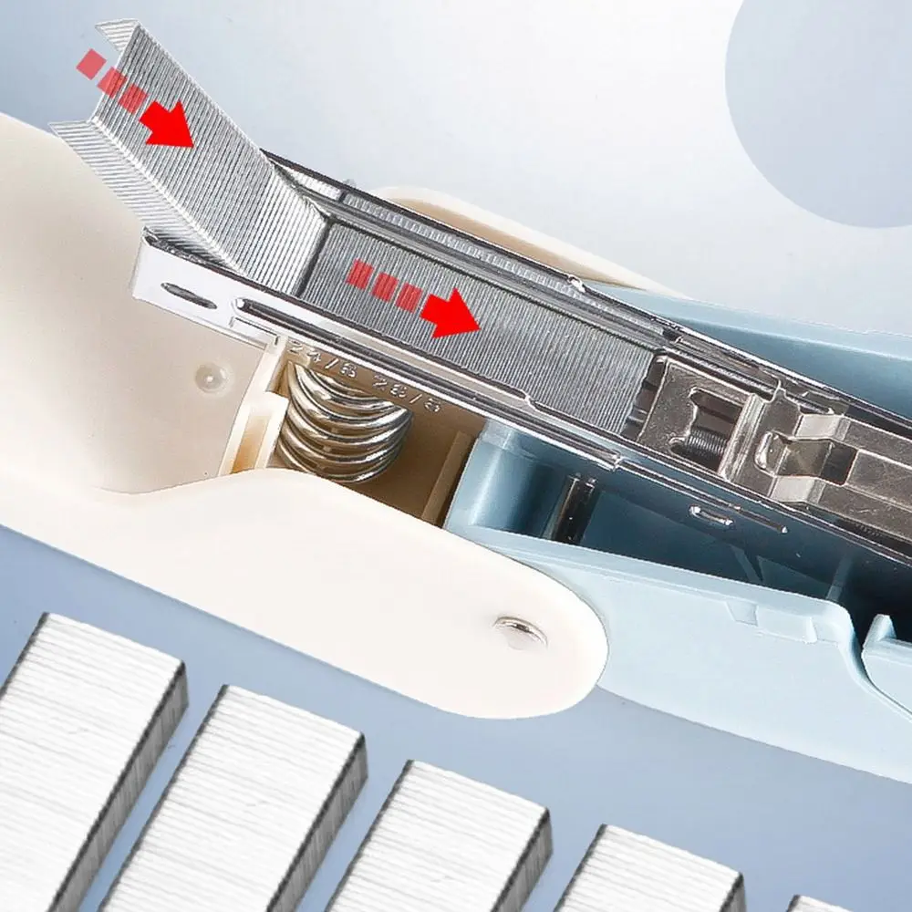 360-degree Rotating Desktop Stapler Metal Simple Labor-Saving Stapler Easy-Use Up To 25 Pages Paper Stapling Machine