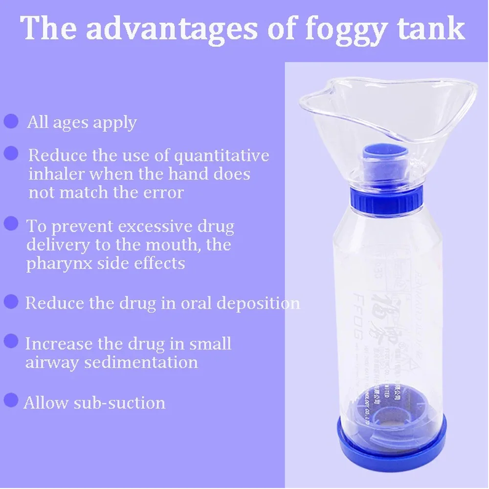 Inhale Automizer Spacer Mist Storage Tank Nebulizer With Mask CompMist Compressor Nebulizer Cup Mouthpieces For Child Adult