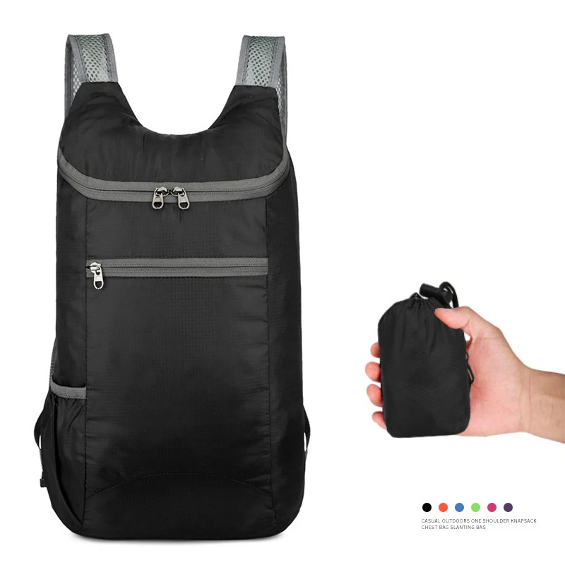 Mochila de acampamento dobrável ultraleve para homens e mulheres, bolsa dobrável para esportes ao ar livre, caminhadas dobráveis, mochila de ciclismo, 20L