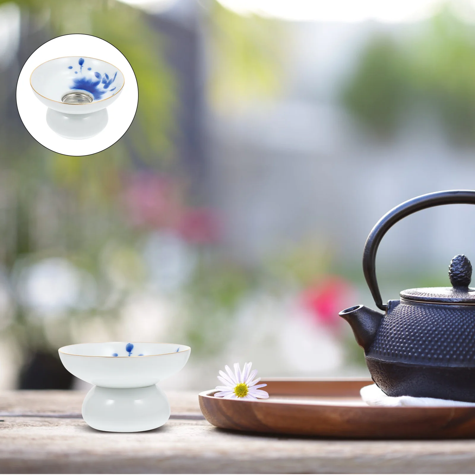 

Tea Brewing Tool Ceramic Strainer Food Grade Filter for Loose Infuser Tea-filters Leaf Household Accessory