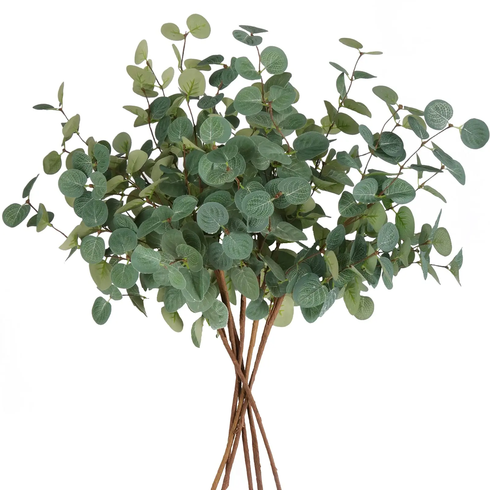 Artificial Eucalyptus Stems Tall 60cm Faux Eucalyptus Branches Fake Greenery Plants Stems for Vase Home Party Wedding Decoration