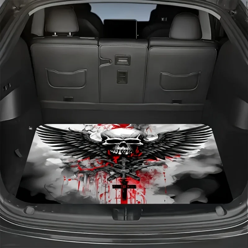 Car Trunk Mat With Stylish Butterfly Print, Crystal Velvet, Fits Most Vehicle Models – Don' Hesitate, Make It Your Essential Acc