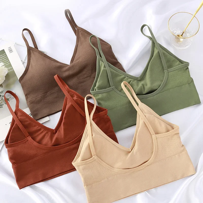 Women Push Up Bra Tube Top Female Seamless Underwear U Back Bralette Wireless Bra Sports Short Top Sexy Lingerie Women Crop Top