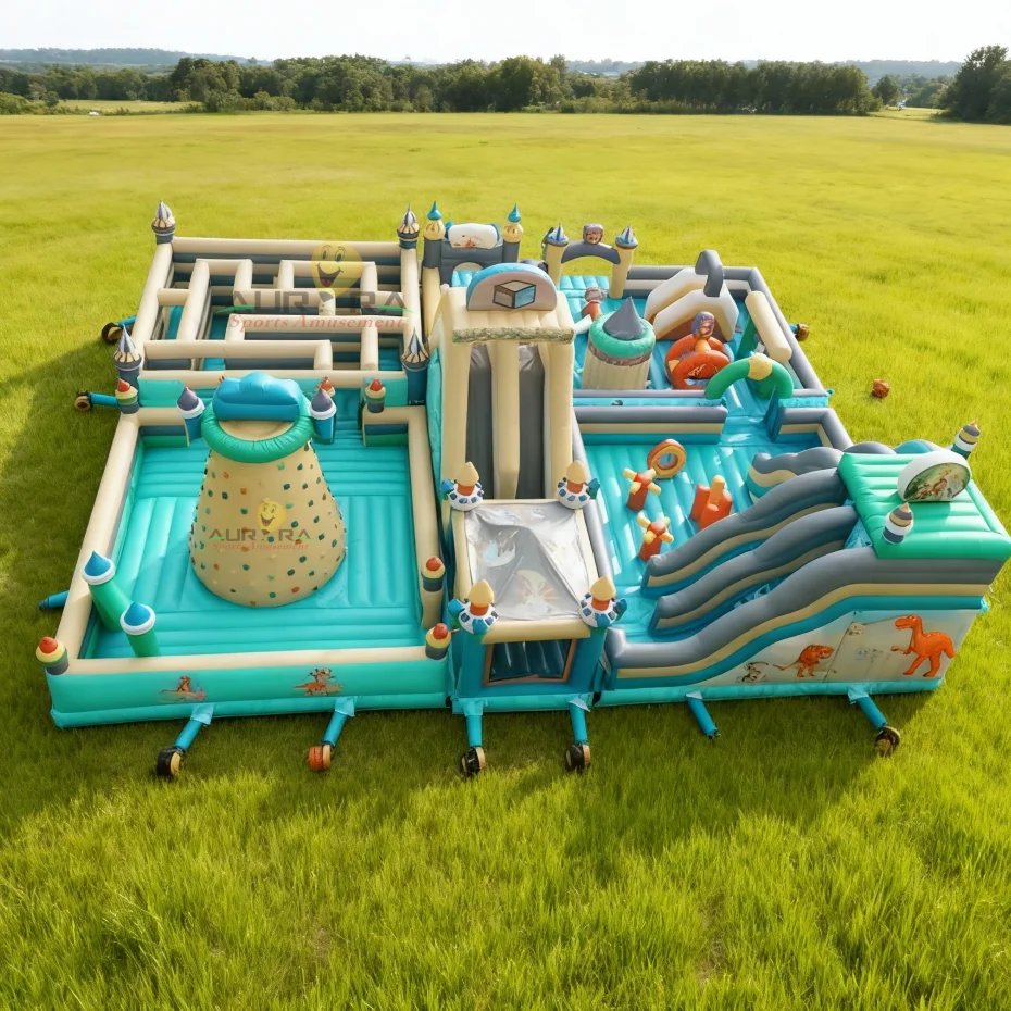 Inflatable Park Playground Dinosaur Theme Amusement Park Children Inflatables Bouncing Playground
