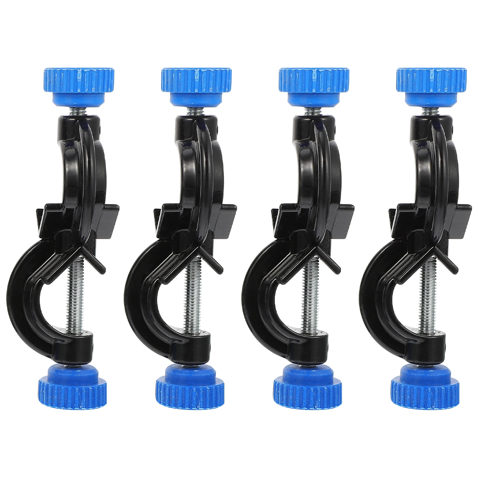 

4pcs Aluminum Clamps Black Spray Double Knobs Lab Stand Labs Stand Clamp Holder Holder Right Angle Support Laboratory Supplies