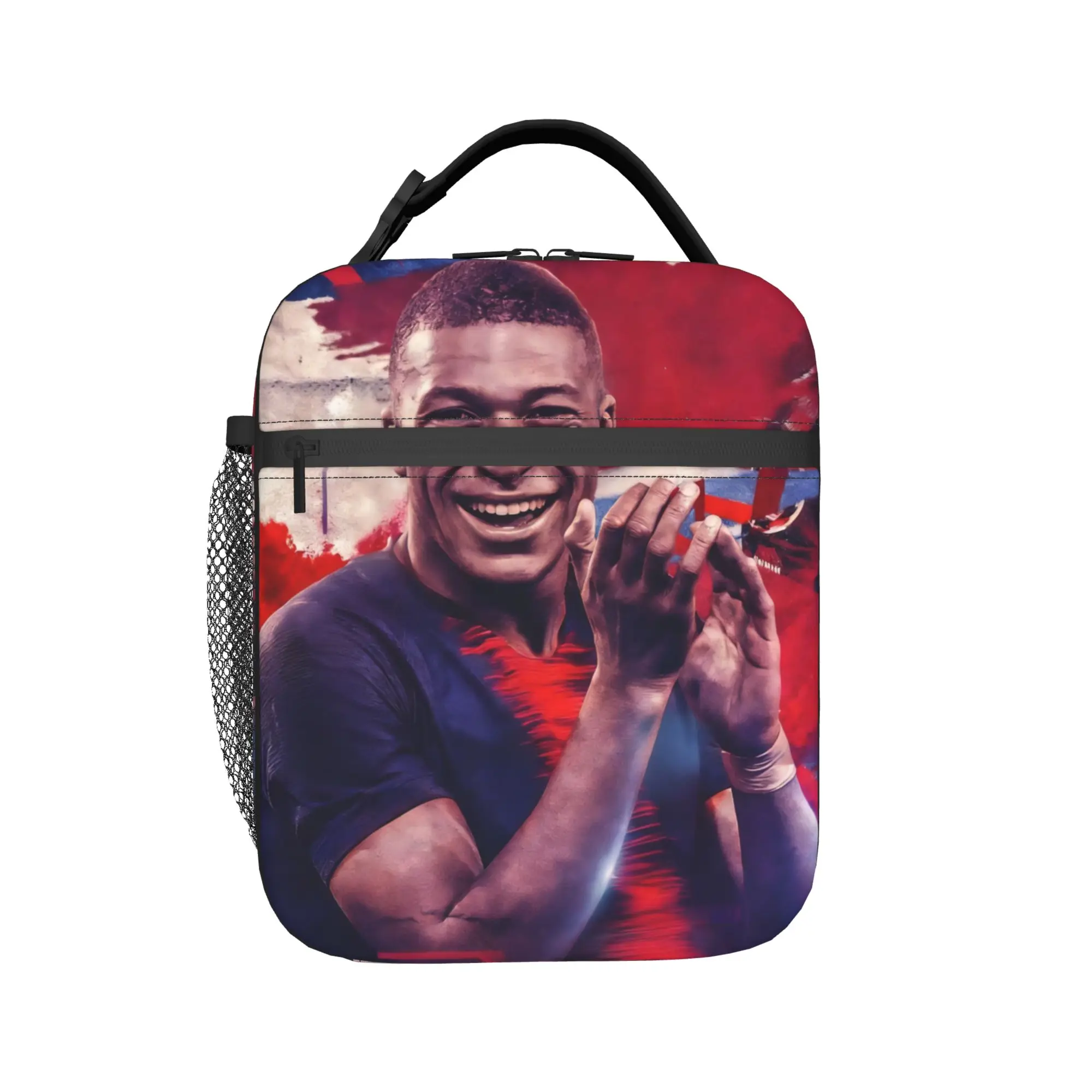 M-Mbappes Insulated Lunch Bags Large Football Soccer Lunch Container Thermal Bag Lunch Box Tote School  Outdoor Food Storage Bag