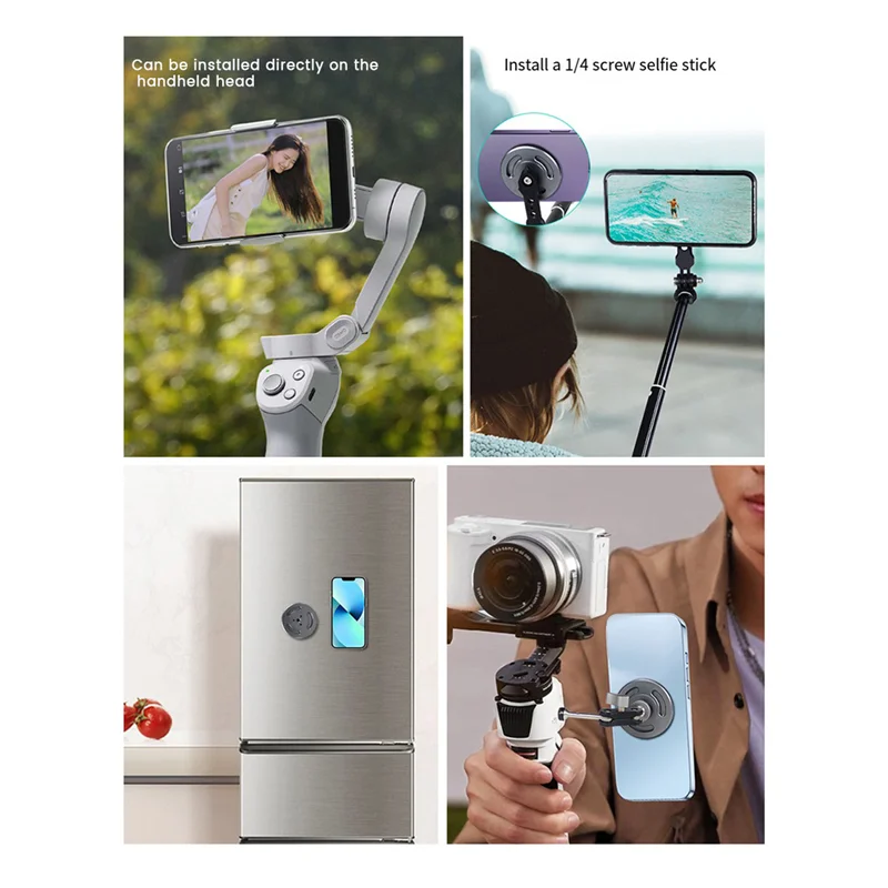 ABNR حامل هاتف مغناطيسي جبل ل Dji Osmo موبايل 6/Om5/Om4/Om4 Se/OM SE Gimbal اكسسوارات ملحقات الهواتف الذكية