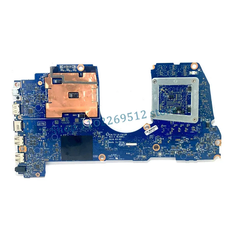 CN-02K19K 02K19K 2K19K LA-F612P For DELL 3579 3779 Laptop Motherboard With SR3YY I7-8750H CPU N17E-G1-A1 GTX1060 100%Tested Good