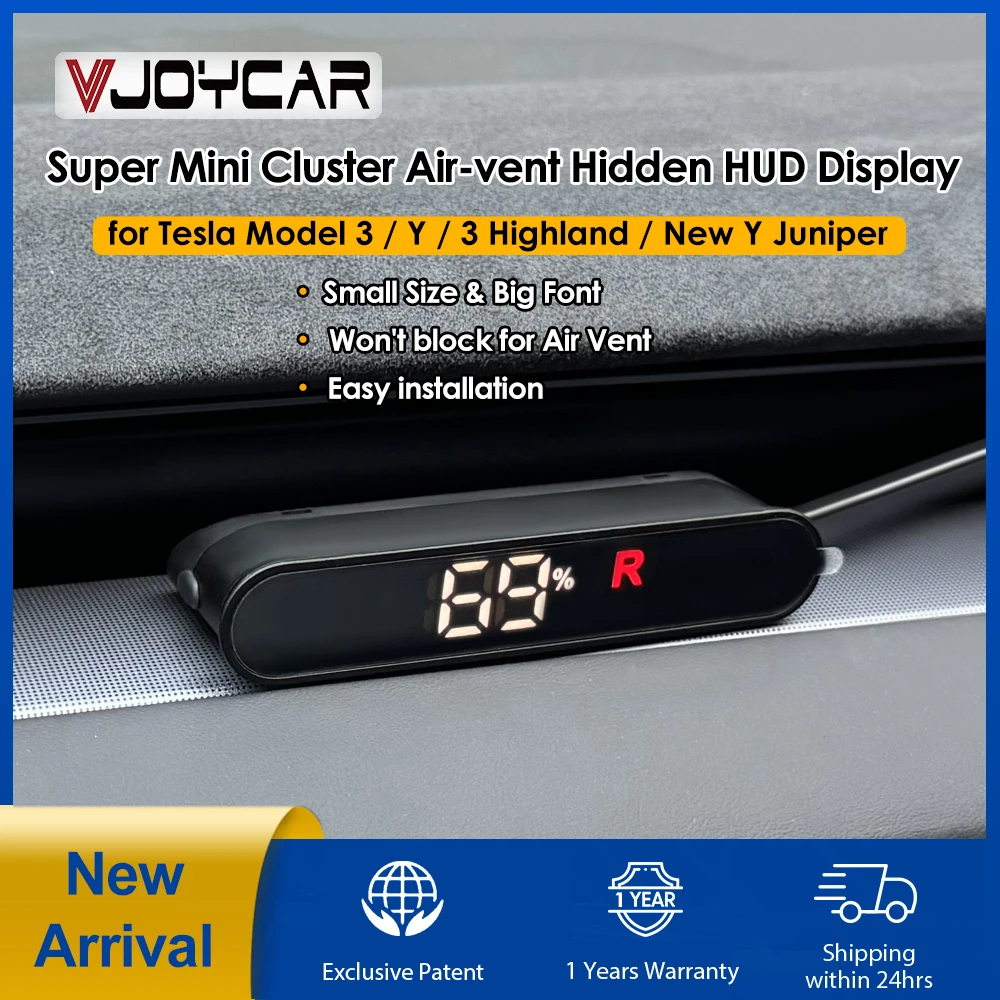 2025 Updated Super Mini Cluster New Y Juniper Air Vent Hidden Speed HUD Display Model 3 Highland Gear Truning Signal All M3 MY