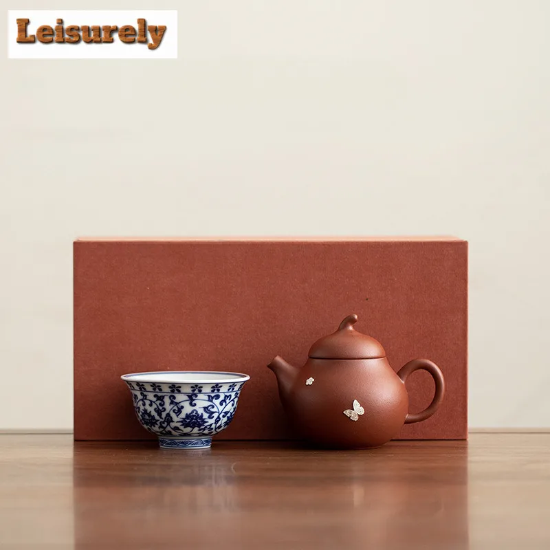 

Cui Porcelain Purple Clay Eggplant Melon Teapot Tea Set Complete Set Handmade Tea Ceremony Set Teapot And Tea Cup Set Cha Gift