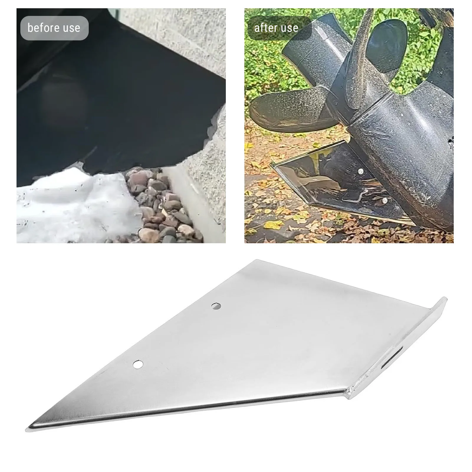 Skeg Guard Protector Kit with Drain Hole Compatible with Mercury MerCruiser Alpha One Generation 2 1991-Present Silver