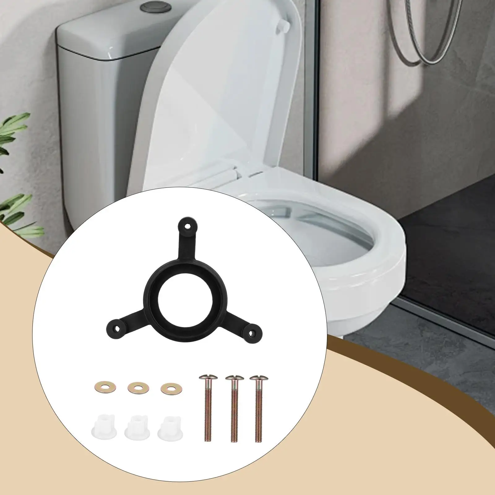 

Toilet Tank Gasket Set Rubber Seal Ring and Bolts Washers Hardware for GP51487 Fixing Repair