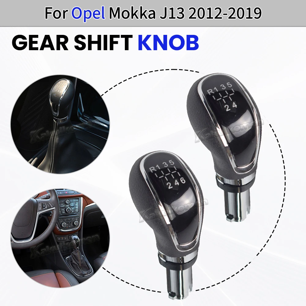 High-quality Gear Selector Knob 5 6 Speed For Vauxhall For Mokka J13 2012-2019 55565904 Gear Shift Knob Lever Handle