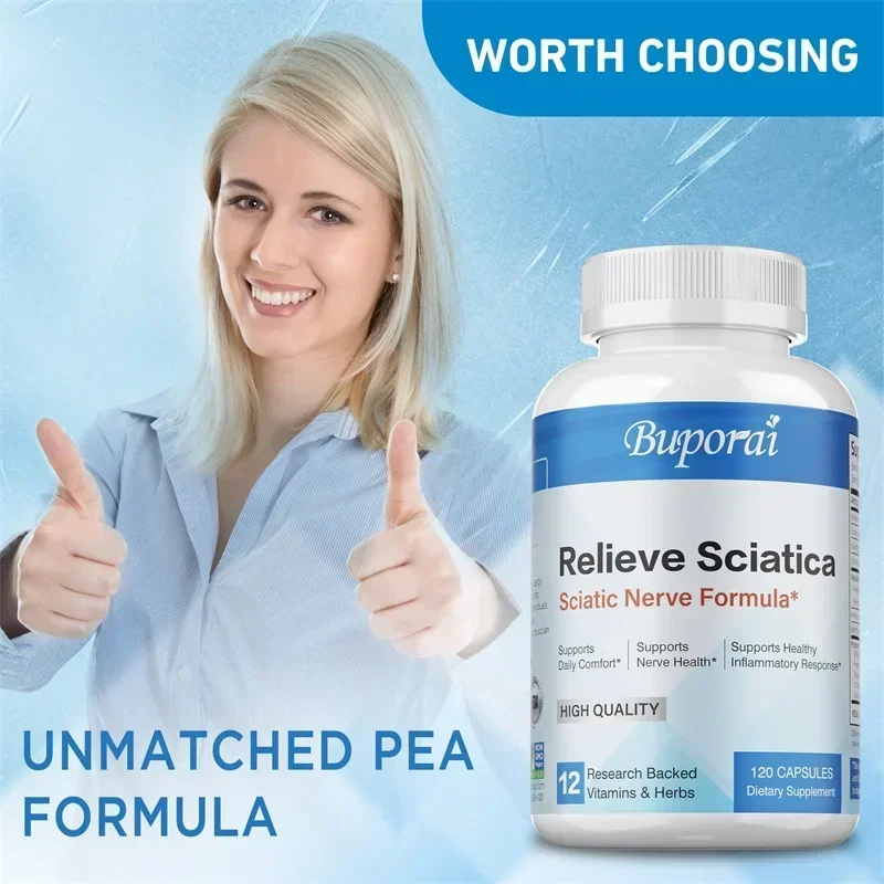 Sciatic Nerve Supplements - Joint Health, Anti-inflammatory, Knee Muscle Arthritis, Pain ReliefSupplements - 120 Capsules