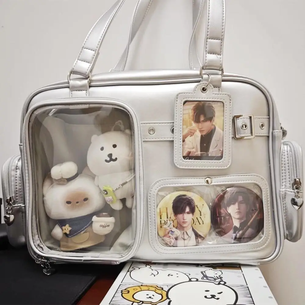 

Новая концертная сумка Ita JK, большая вместительная сумка на плечо Y2K, прозрачный рюкзак, сделай сам, значок, дисплей, сумка через плечо, подростковые школьные сумки