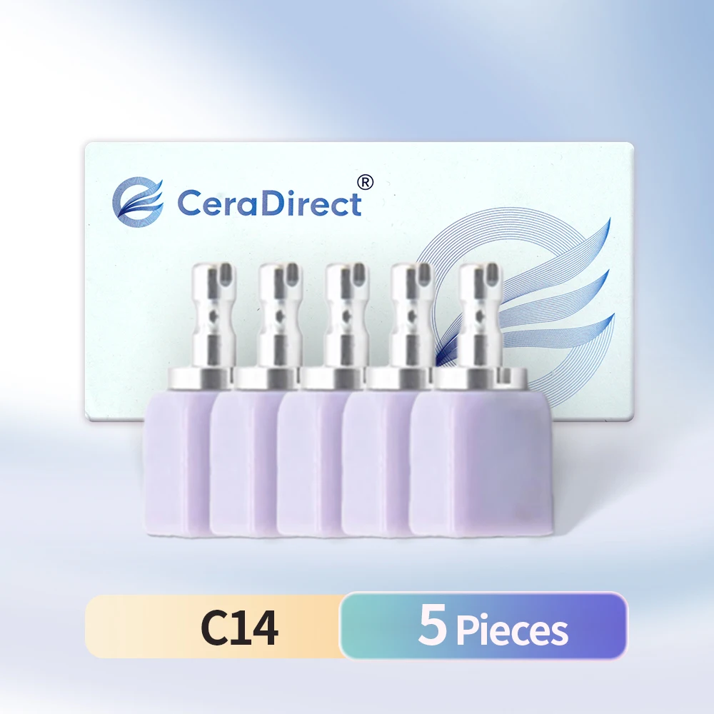 

Стоматологические блоки из стеклокерамики на основе дисиликата лития C14, 5 кубиков для зубных виниров