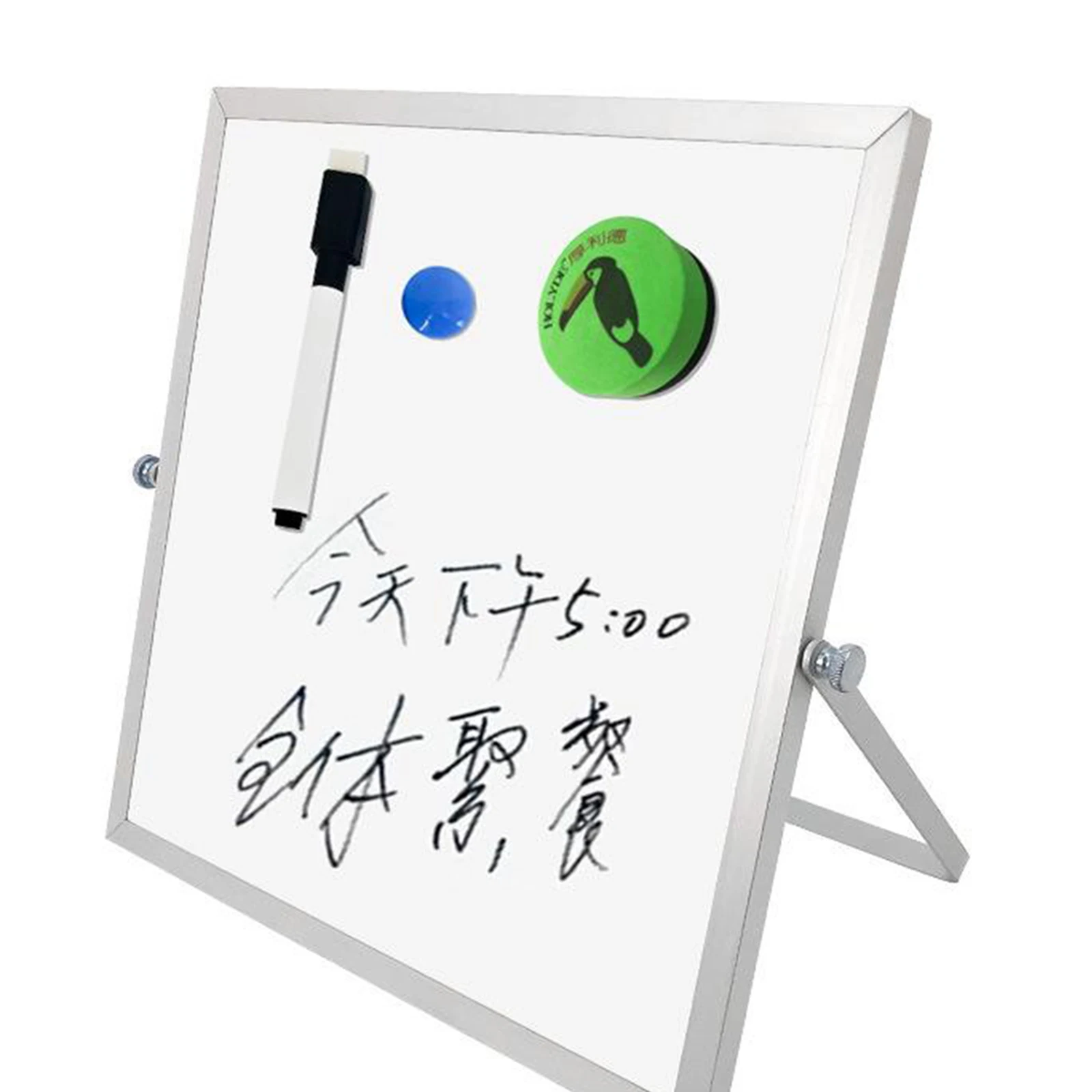 Kleines Whiteboard, flexibles magnetisches Whiteboard, doppelseitig, trocken abwischbarer Tisch mit Halter für Kinder, Zeichnen, Lehrer, Heimbüro