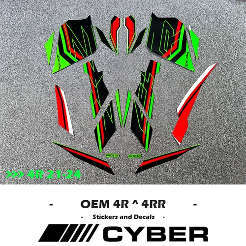 ZX-4R ZX-4RR 오토바이 페어링 데칼 스티커 복제 스티커 데칼 로고, 가와사키 ZX4R ZX4RR 21-24, OEM 2021-2024 