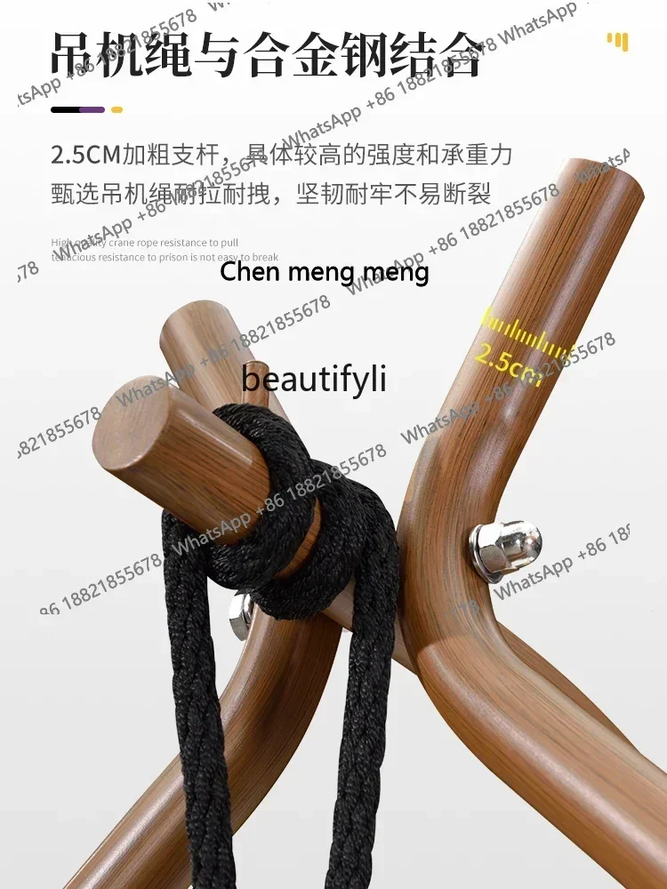 S7486 ss Home Glider Altalena per interni Sedia Nacelle Soggiorno Balcone esterno Luce di lusso Sedia a culla singola Mobili da esterno