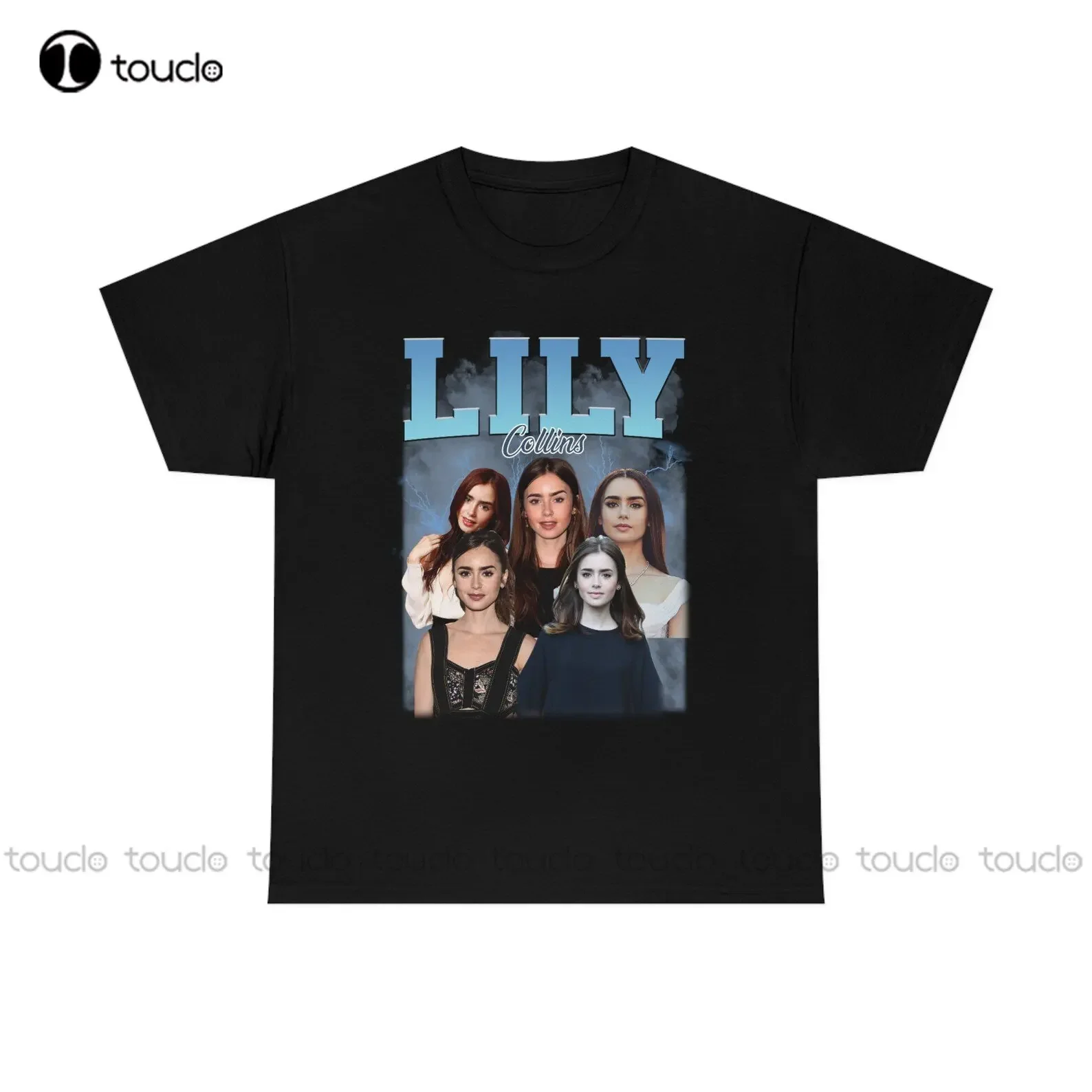 Lily Collins Vintage Bootleg Style Shirt Purple Shirt Custom Aldult Teen Unisex Digital Printing Tee Shirts Xs-5Xl Printed Tee