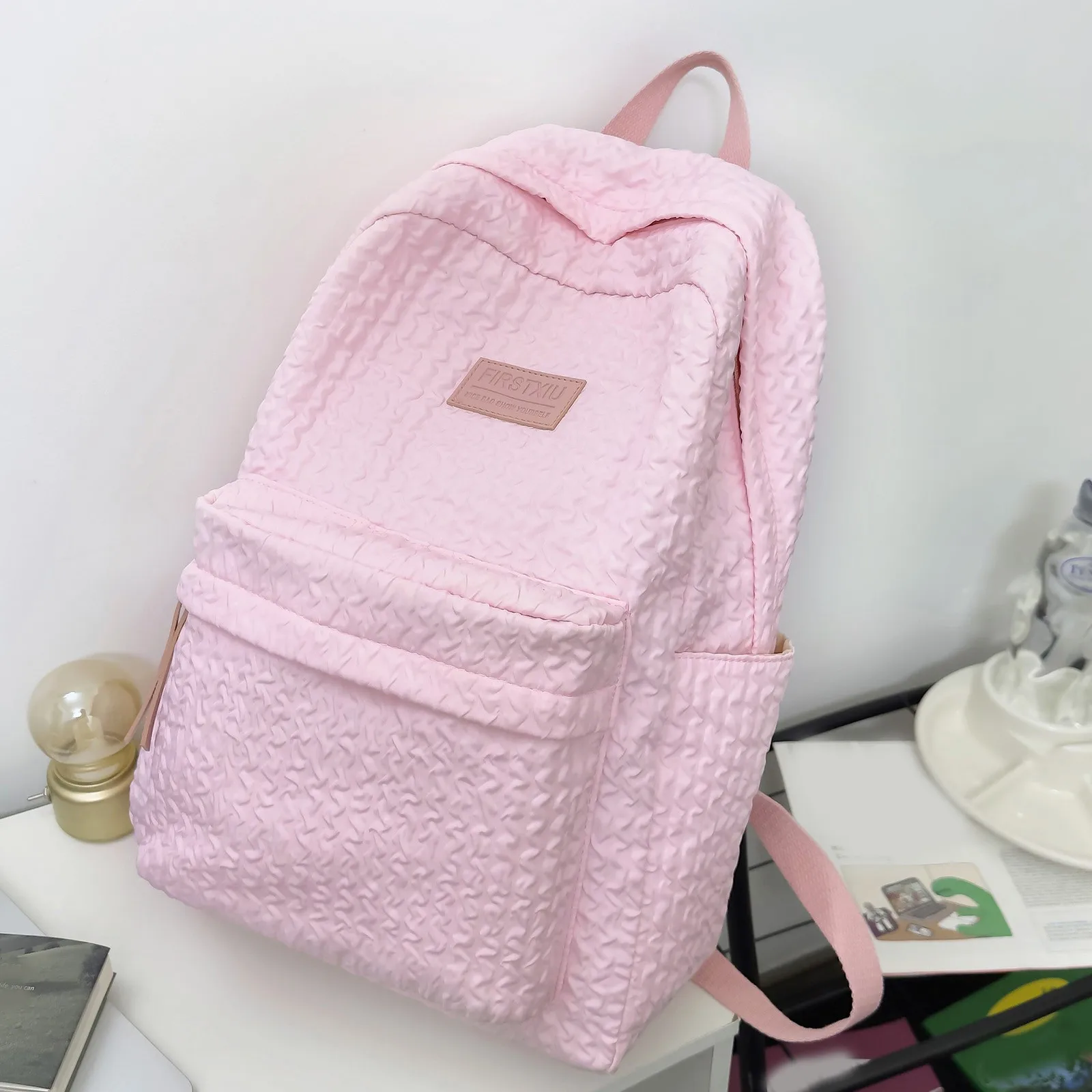 Kawaii Nylon Student Book Bag Women College Backpack Girl School Bags Travel Cute Trendy Backpack Korean Style Laptop Backpack