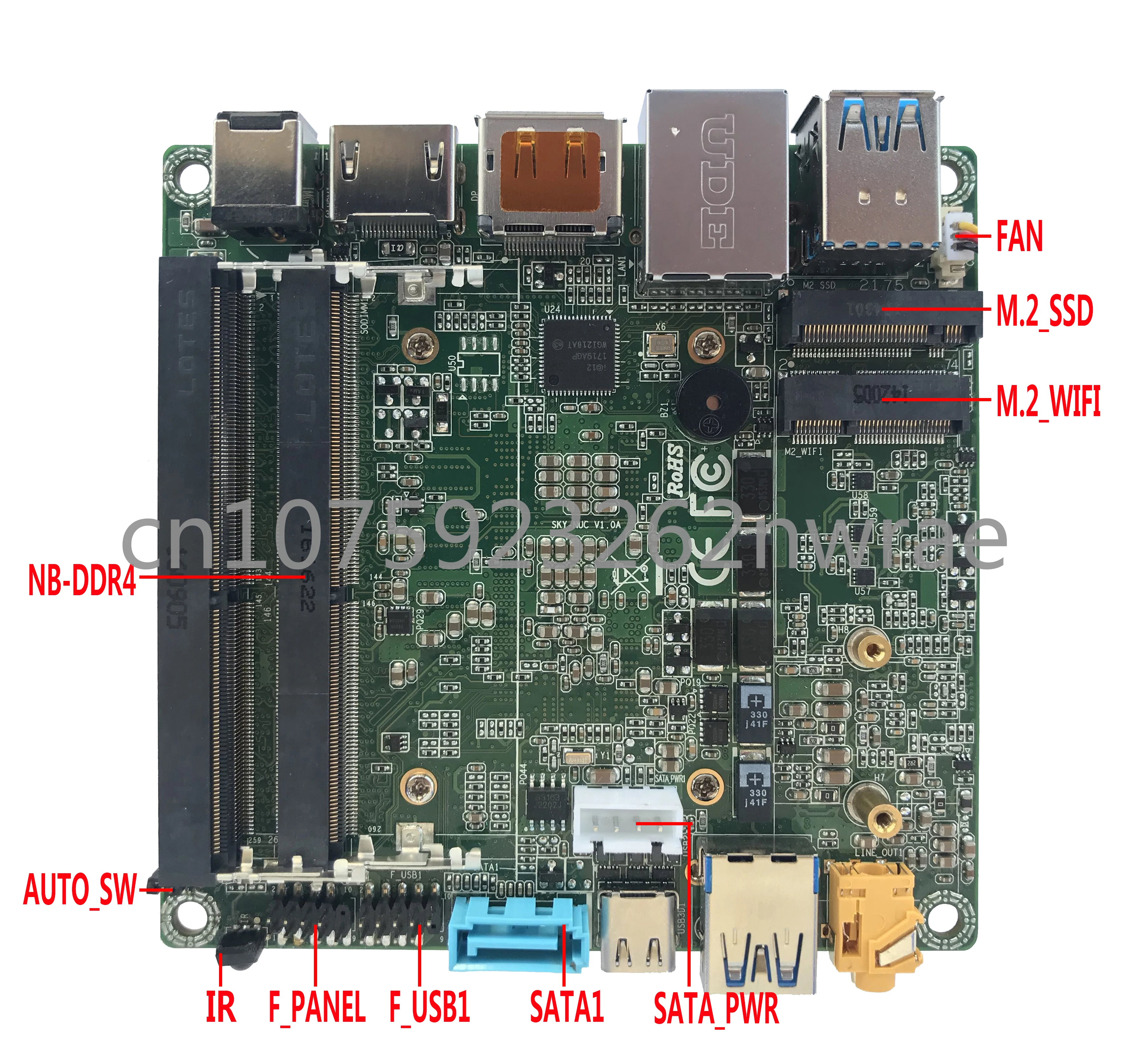 ELSKY NUC600 i3 processor Thin 7th Generation Skylake 3865U Core i3 i5 i7 DP 4K 60Hz USB-C NUC PC Mini Motherboard