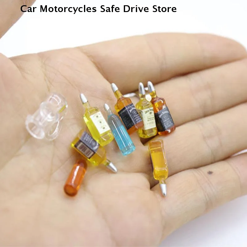 ชุดของตกแต่งบ้านตุ๊กตา 1 ชุด ชุดครัวร้านอาหาร อุปกรณ์ตกแต่งบ้านตุ๊กตาขนาด 1:12 ขวดไวน์จิ๋ว แก้วไวน์แดงจิ๋ว ของเล่นเด็ก