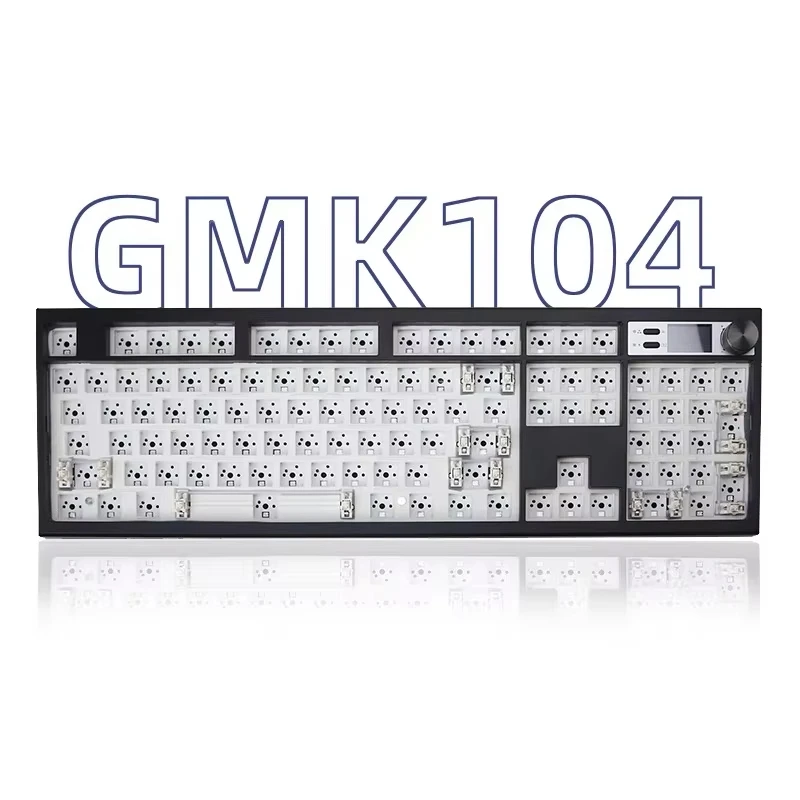 

ZUOYA GMK104 Mechanical Keyboard Kit Three Mode Gaming Keyboard Hot Swap Backlit Gasket Structure This VIA with display screen