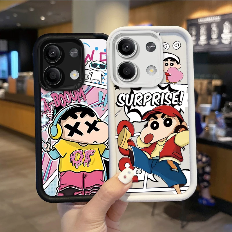 C-Crayon Shin-chan TPU Phone Soft Case for Redmi Note 13 12 Pro Plus 5G Note 13 12 11 10 9 Pro 12C 10C 9C A2 A1 Protective Cover