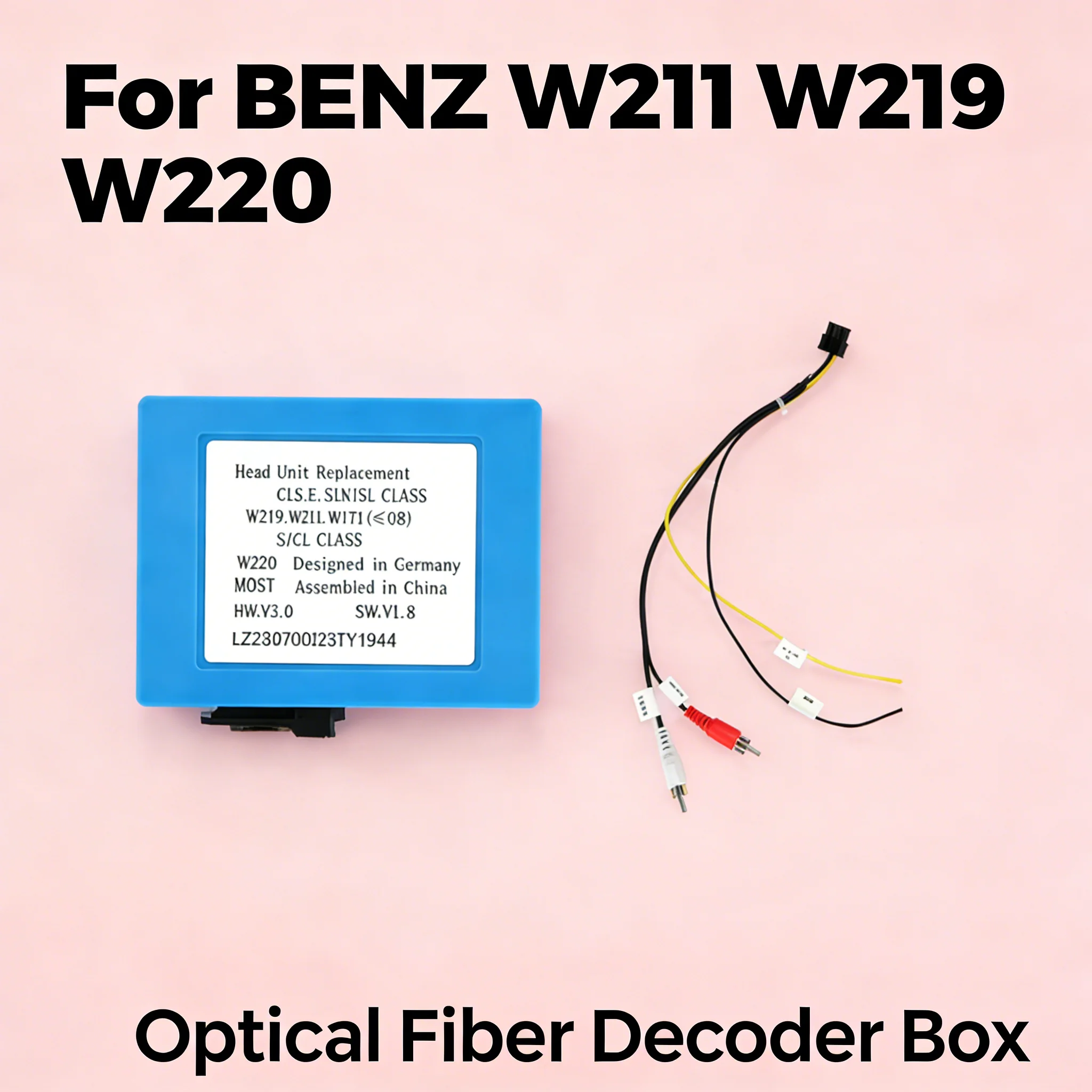 

Car Radio Optical Fiber Decoder Box for Mercedes Benz CLS E CLASS W211 W219 R CLASS Android Accessories