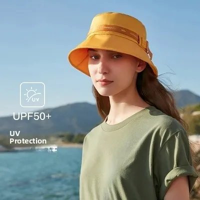 Banana Leaf  New Three-Proof Material Sun Hat Unisex Outdoor Fishing Cap Casual All-Match Short Brim Hat Summer Travel