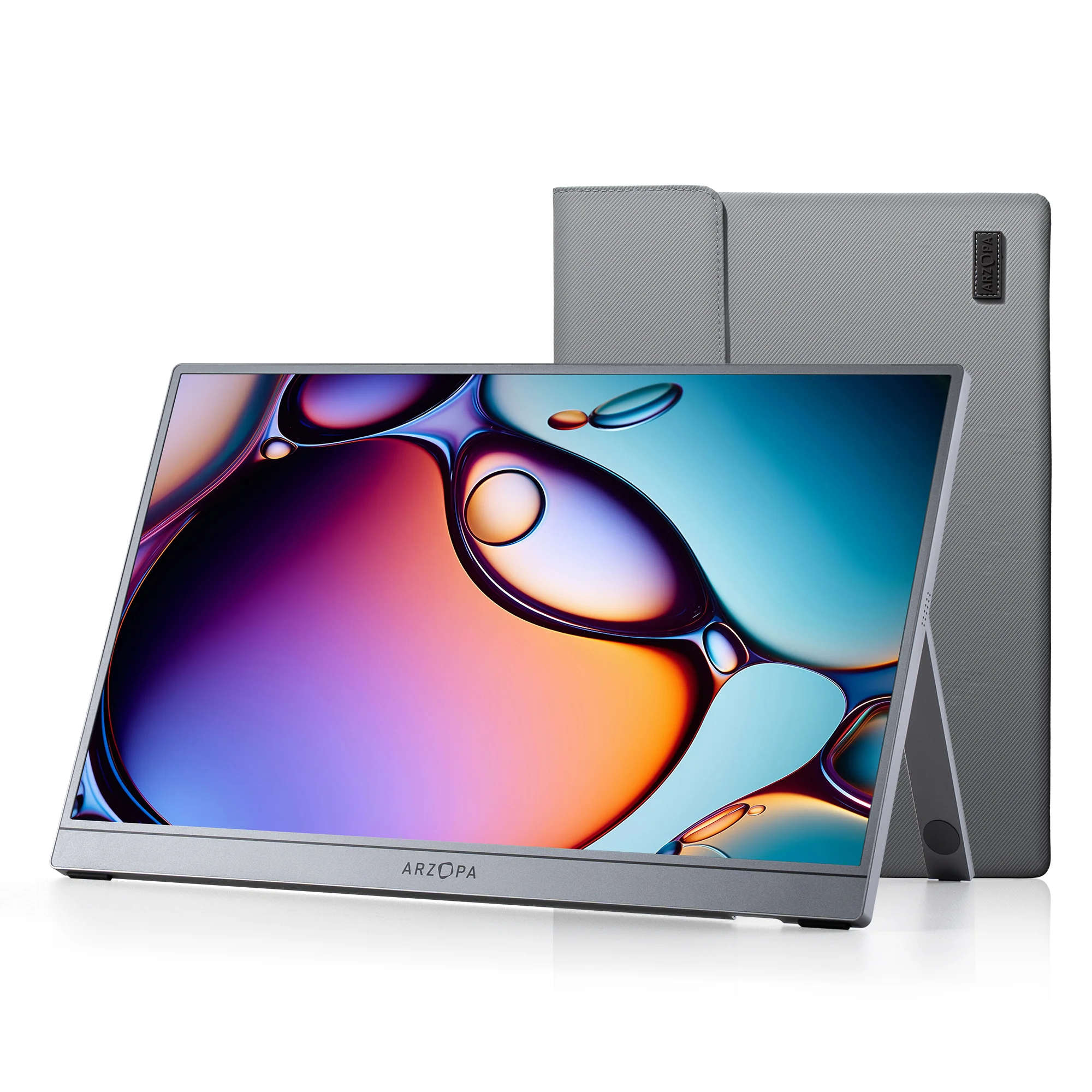 Monitor Portátil ARZOPA 16.1'' 107% sRGB 180Hz 2.5K, Segundo Monitor Externo para MAC, Laptop, PC, Xbox/PS/Switch Z3FC Cinza