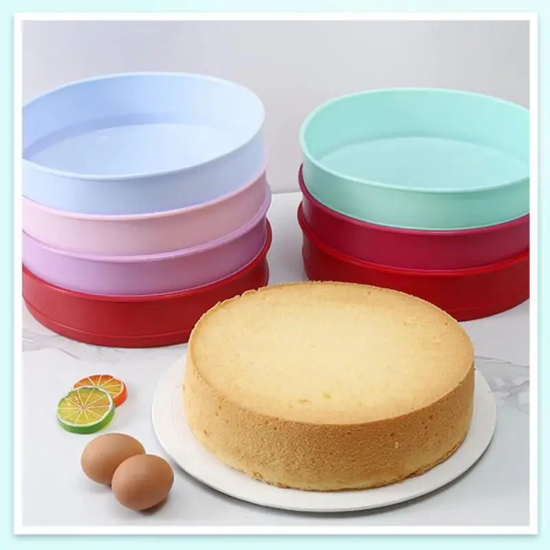 Silicone Cake Mold Non-Stick BPA Free 6/8 Inch Baking Pan for Home DIY Dessert Pastry Kitchen Baking Tools