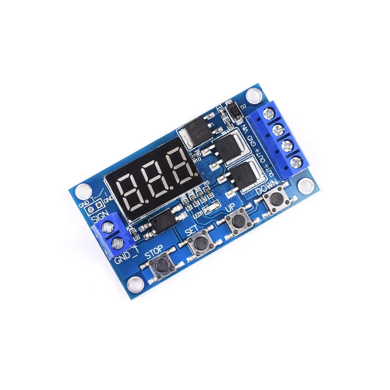 DC 12V 24V Dual MOS LED Digital Time Delay Relay Trigger Cycle Timer Delay Switch Circuit Board Timing Control Module DIY