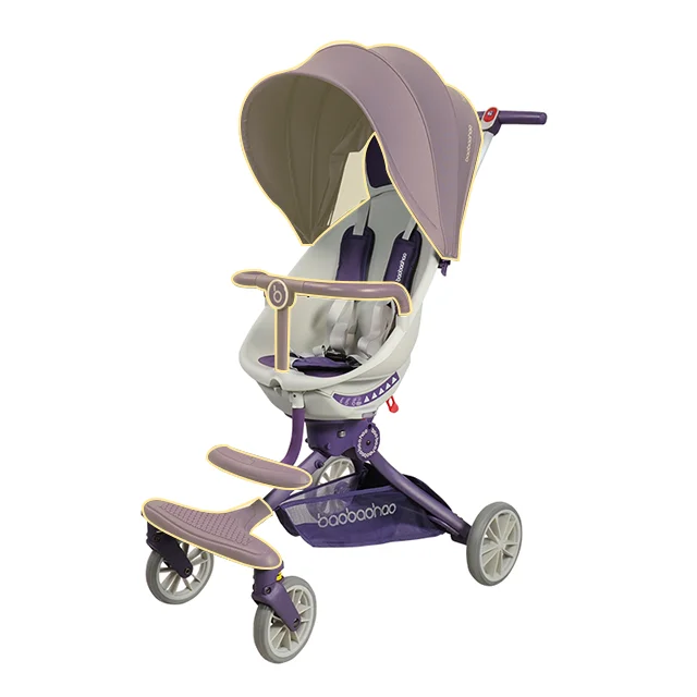 

Groothandel Hoge Kwaliteit Goedkope Buggy Luxe Kinderwagen 3 in 1 Vouwen Bi-Directionele Hoge Wandelwagen